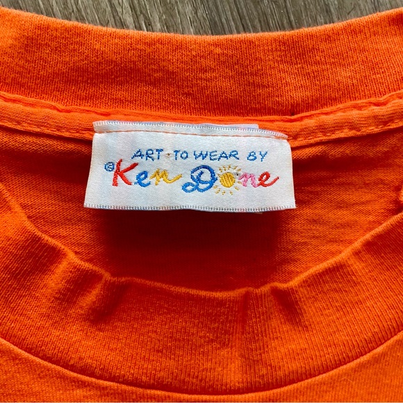 Vintage 1980s Art to Wear Ken Done Palm Tree Graphic Print Single-Stitch T-Shirt - Picture 4 of 11